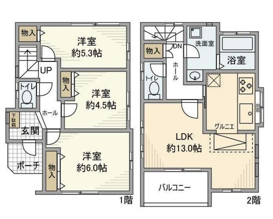 宮前戸建の物件間取画像